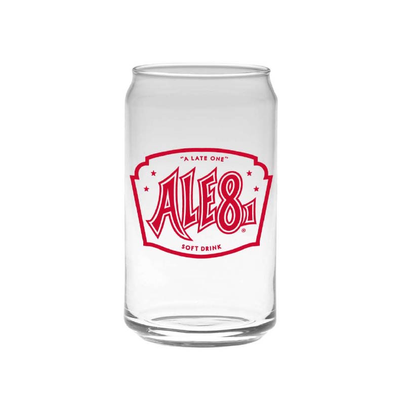 16oz. Glass Can with Shield Logo - Ale-8-One